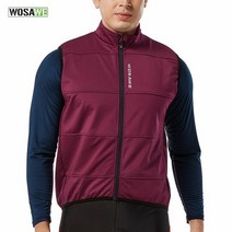 승마 조끼 보호 승마용품 남성 여성 안전 WOSAWE 가을 겨울 남자 Windproof 사이클링 조끼 따뜻한 열 Slee, 03 Dark red_05 XXXL