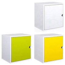 도스 칼라 공간박스 화이트 (오픈형 1p+도어 1p)