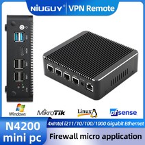 소형미니PC 미니 휴대용 산업용 한뼘 팬리스 소프트 라우터 인텔 펜티엄 N4200 PC 쿼드 코어 4x i211 LAN HDMI VPN pfSense 방화벽 마이크로 애플리케이션, 01 pfSense_03 UK, 03 4GB DDR3 128GB MSATA