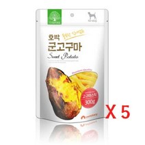 (5개묶음)펫스토리 더내추럴 호박 고구마스틱 300g, 1