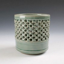 키밍 / 청자 투각 원형 필통 펜꽂이 다용도꽂이 XL, 본상품선택, 상세페이지 참조