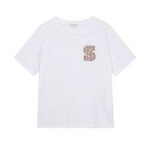 [산드로] S로고 크루넥 반팔 티셔츠 SFPTS00878_White