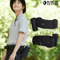 블랙야크 등산힙색 남성 여성 소형 물통 미니힙쌕 허리색 허리가방 343라이트힙밸트, BLACK