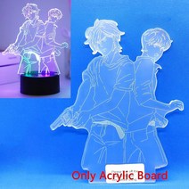 애니메이션 타이탄 공격 3D Led 야간 조명 만화 애커만 아크릴 보드 기념품 투톤 램프 침실 장식 어린이, 14 Acrylic board 7