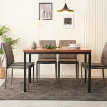 [미소가] [MISOGA] 퓨리아 아카시아 4인 식탁세트, 상세 설명 참조