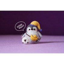 펭귄 니들펠트 DIY 울 미니어처 울펠트, [솔라꽃] 버블패드 함유+침 3개개