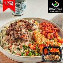 [디자인푸드]맛남주의 맛난식탁도시락 버섯불고기덮밥&피자오믈렛 6팩/12팩/18팩/24팩 냉동도시락, 12팩