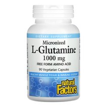 네츄럴팩터스 L-Glutamine 1000mg 90 Vegetarian Capsules, 상품