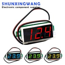 0.28 인치 2.5V-40V 미니 디지털 전압계 전압 테스터 미터 빨강/파랑/노랑/녹색 LED 스크린 30*10*8mm, [03] green