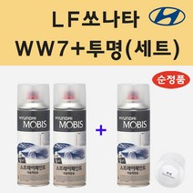 순정품 현대 LF쏘나타 WW7 아이스화이트 (2개세트) 스프레이 페인트 + 투명스프레이