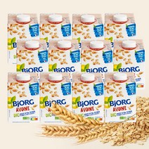 비요르 프랑스 대표 유기농 오트밀 귀리우유, 12개, 500ml
