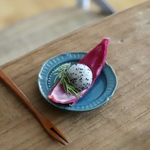 오반자이 빈티지린카 소스 접시 10cm 일본 그릇 식기 독특한접시 귀여운그릇 레트로식기 북유럽감성 앤틱그릇, 빈티지린카 소스 접시 10cm[민트블루]