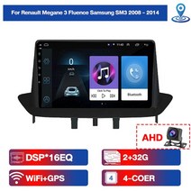 카오디오 안드로이드 12 GPS 자동차 라디오 르노 메간 3 플루언스 삼성 SM3 2008 - 2014 멀티미디어 플레, 04 2 32G AHD