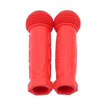 자전거핸들높이 조절 로드 픽시 하이브리드 자전거 일체형 핸들바 드롭바 고무 그립 그립 커버 미끄럼 방지 세발 스케이트 보드 스쿠터 어린이 어린이 블루 레드, 01 red