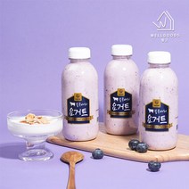 [웰굿] 강훈목장 수제 블루베리요거트 500ml x 6, 단품