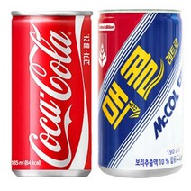 맥콜190mlx30캔+코카콜라190mlx30캔(총60캔), 190ml, 1세트