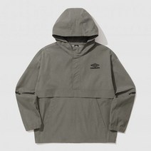 UMBRO 워시드 캔버스 다잉 후드 아노락 카키 12112