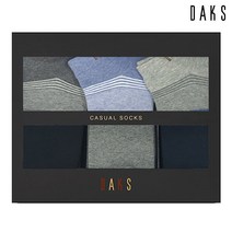 [AK PLAZA] 닥스 양말 남자 3족 선물 세트 스니커즈 삼단배색 링글 신사 정장 학생 교복 패션 21819