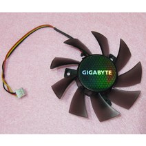 그래픽 및 비디오 카드 VGA 쿨러 팬 교체 GIGABYTE GTS450 용 3 와이어 핀 커넥터 R56b T128015SH 75mm 40m, 한개옵션0