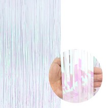 파티은박커튼 [폭1m*높이2m] 홀로그램 펄화이트, 단품