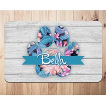 애완 동물 홈 선물 Pu 소재 개인 먹이 플레이스 매트 방수 개와 고양이 피더 그릇 패드 쉬운 세척, 07 7_01 40x25cm