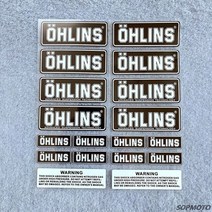 오토바이 부품 가와사키 야마하 스즈키 혼다 오토바이의 충격 흡수를위한 OHLINS 로고 품질 방수 반사 스티, 12 OHLINS