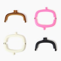 니뜨 컬러 프레임 (S) 뜨개실무료도안증정 니팅프레임 컬러프레임 플라스틱프레임 동전지갑 가방부자재 뜨개부자재 뜨개파우치, 브라운