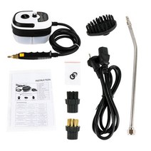 스팀세척기 스팀청소기 220V/110V 2500W 고압 스팀 청소기 다기능 주방 가전 6 기어, 01 WHITE_01 미국_01 110V