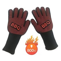 소방장갑 방화장갑 화재 방지 고온 내성 장갑 1 쌍 전자 레인지 야외 바베큐 932F 뜨거운 불꽃 작업 남자, 01 BBQ
