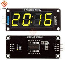 라앤모 스마트홈키트 4 자리 7 세그먼트 TM1637 056 3939전자 디지털 LED 튜, Yellow