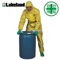 내화학복 Chem Max1 (옐로우-Type 3&4) 보호복 보호대 내화학복 내산복, 노랑색(25벌-1박스)