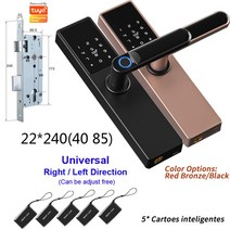 지문자물쇠 지문 인식 스마트 자물쇠 지능형 디지털 열쇠가 없는 출입 도어락 침실 집용 잠금 장치 전자 투야 와이파이, [12] 4085