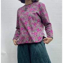 할머니 겨울티 할머니옷 할머니티 라운드 긴팔티 겨울 빅상이즈 국산 티셔츠