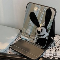 낭만라운지 에르딘 접이식 휴대용 거울, 블랙대형20.5*15.5cm