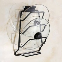 블랙 실용적인 냄비두겅 정리대 주방 정리 냄비 뚜껑 거치대, 단일속성