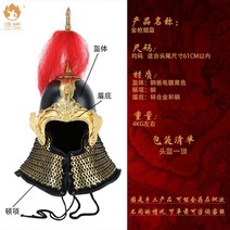갑옷 투구 헬멧 중국 장군 얼굴보호 가면, 금총날개모자