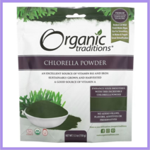 오가닉 트레디션스 전통 클로렐라 파우더 150g Organic Traditions Chlorella Powder 5.3oz, 상세내용참조, 없음, 분말