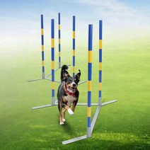 애견어질리티 풀대 훈련 스포츠 민첩성 반려견 놀이, 파란색