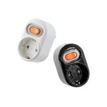 1+1 개별 1구 멀티탭 스위치 콘센트, 상세설명 참조, 화이트+화이트