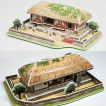 입체퍼즐초가집(1p) 모형 DIY 종이퍼즐 미니어쳐