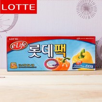 롯데 100매 위생팩 일회용품 비닐봉투 OPP, 없음
