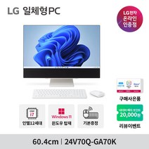 [한컴오피스 증정/업그레이드가능] LG 일체형PC 24V70Q-GA70K 윈도우11 [24인치/12세대i7/RAM 8GB/SSD 256GB], 16GB(총용량), 512GB(총용량)