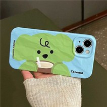 초록 강아지 휴대폰 케이스 폰케이스 스마트폰, 아이폰 14 프로