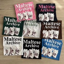 남녀 공용 와이케이 반팔 티셔츠 돌핀 퍼피 말티즈 반소매 티셔츠 love000186