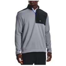 [국내매장판] 언더아머 골프 남성 스웨터 플리스 노벨티 기모 집업 긴팔 티셔츠 1373415-035