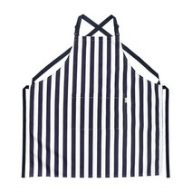 (주)더해피 성인용 방수 앞치마(버클 X형)-몽키(스카이)-소형 미술 카페 수예 홈 주방 인테리어 손님 업소 가게 앞치마, 20.성인용 방수 앞치마(버클 X자형)▶스트라이프-네이비(소)