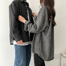 [울! 오버핏] 비트 남녀공용 오버핏 울 모직 남방