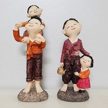 다잇홈데코 엄마랑 아빠랑 2p (소) 민속 인형 민속품 마블 공예 소품