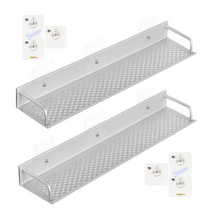 또사자 접착식 알루미늄 욕실 일자선반 2p, 60cm선반 x 2p
