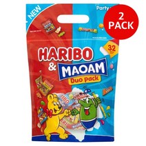 [영국발송] Haribo Maoam Duo Pouch Sweets 하리보 마오암 듀오 마우치 스위트 젤리 450g 2팩, 1개
